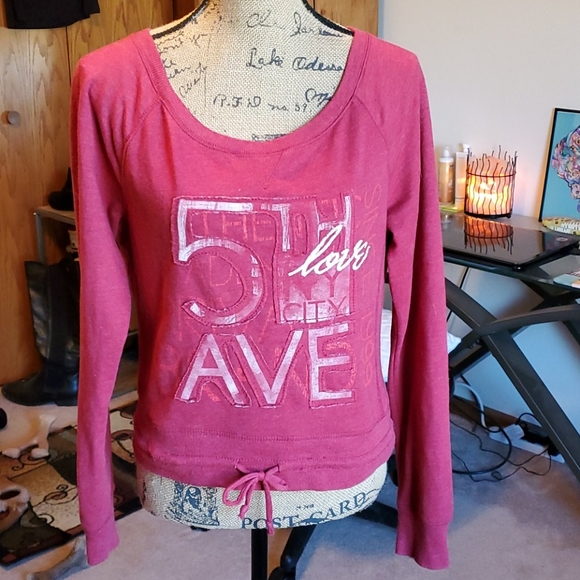 SO size Large red cropped sweatshirt - Picture 1 of 8